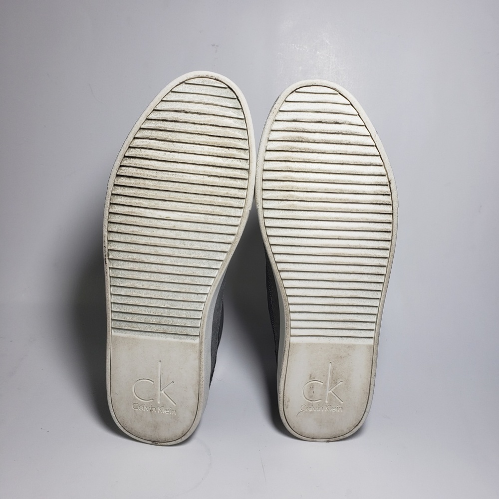 Calvin Klein Gray & Silver High Top Sneakers Sz 7 - Picture 6 of 6